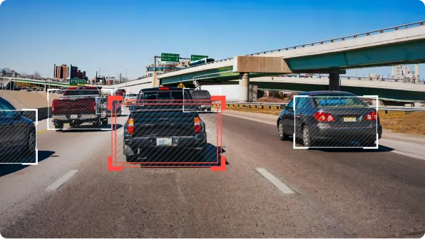 Video Telematics bounding boxes on highway